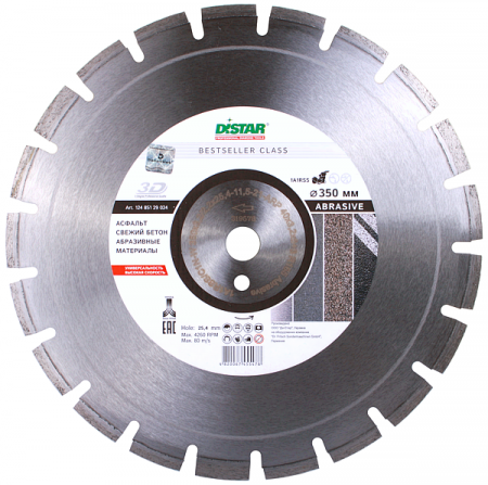 Distar 1A1RSS Bestseller Asphalt Abrasive 500x3.8x6+3xF4